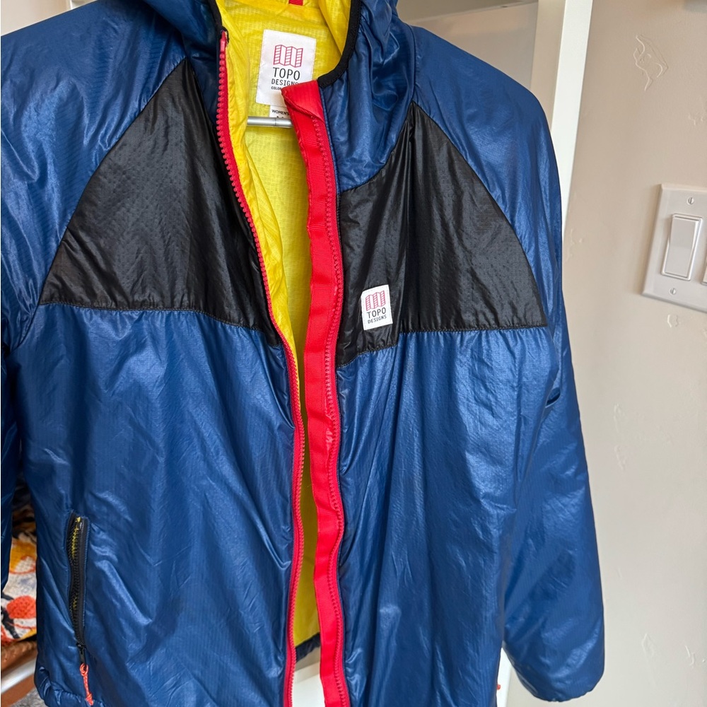 Topo Designs Blue and Black Jacket